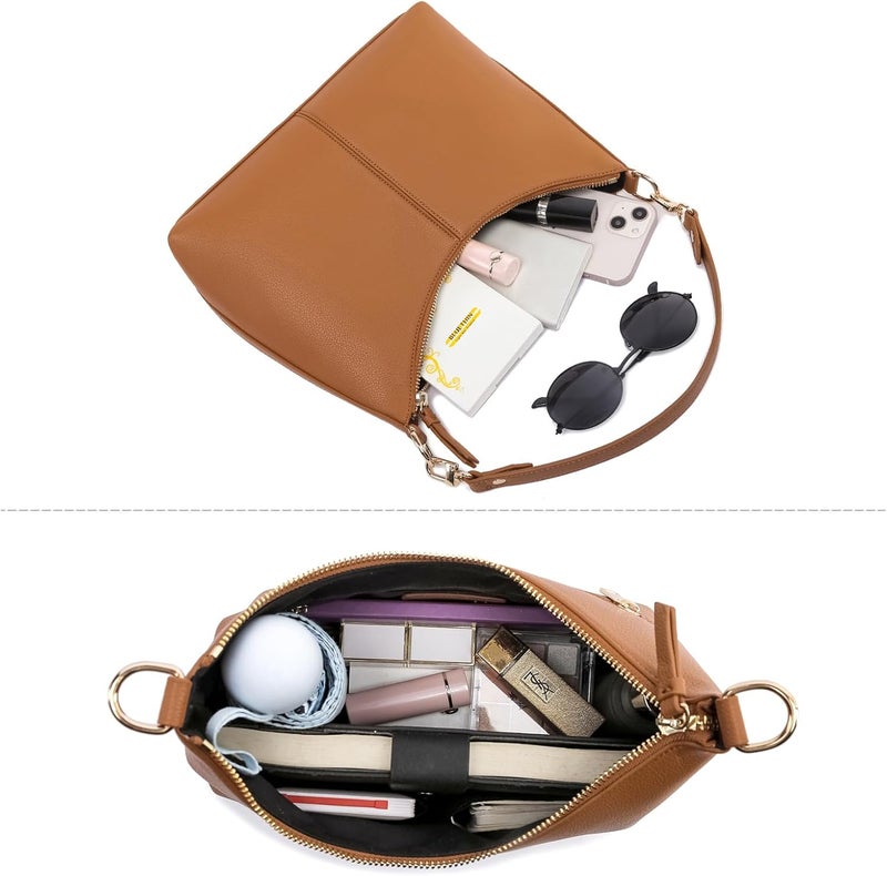 Keyli Small Shoulder Handbags for Women Mini Purse Waterproof Soft Leather Crossbody Bags for Work Shopping Travel - Image 4